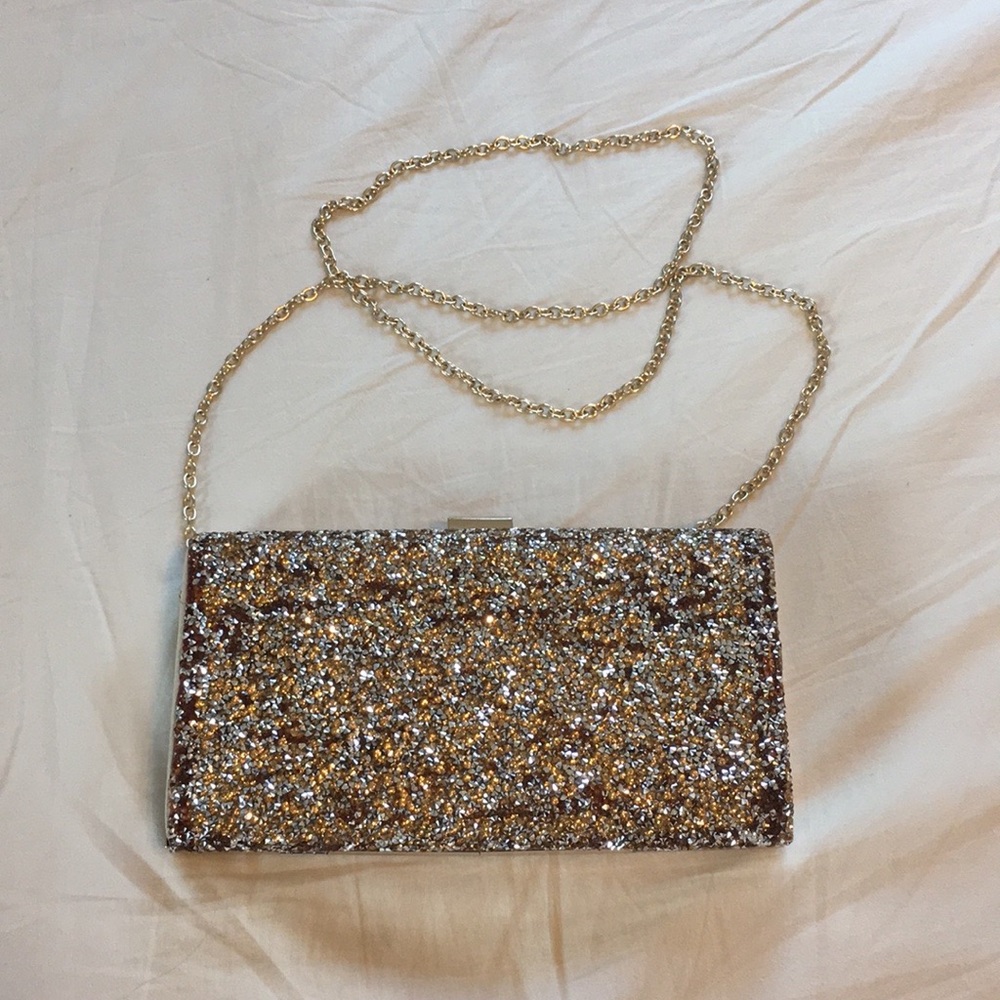 Aldo Gold Sparkly Rhinestone Encrusted Clutch